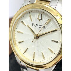 Bulova Women's Watch 98L277 Quartz 28mm Two Tone Stainless Steel Bracelet